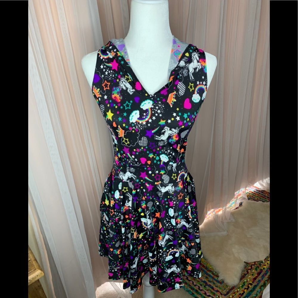 Custom Rainbows & Unicorns Hooded dress